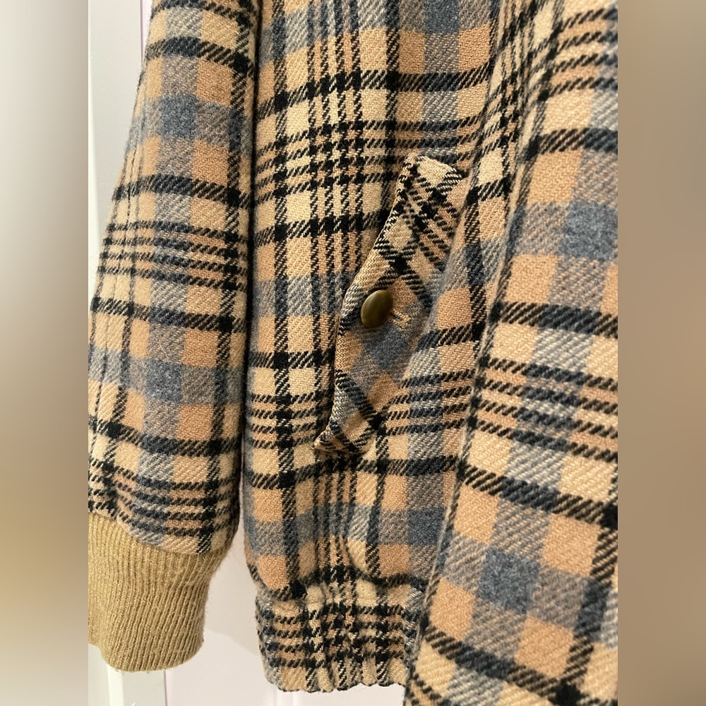 Vintage Pendleton 100% Plaid Wool Zip Jacket With… - image 3